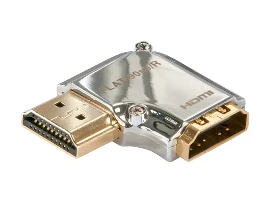 LINDY CROMO HDMI Adapter 90degree Right Connector type AM to AF - Lindy - Câble divers - visuel 2