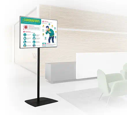 B-Tech BT8572 139,7 cm (55") Sol Noir - Accessoire Affichage - visuel 4