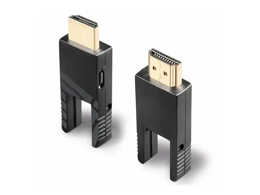 LINDY 50m Fibre Optic Hybrid Micro-HDMI 18G Cable with Detachable HDMI & DVI Connectors - Lindy - Câble RJ et Fibre optique - visuel 2