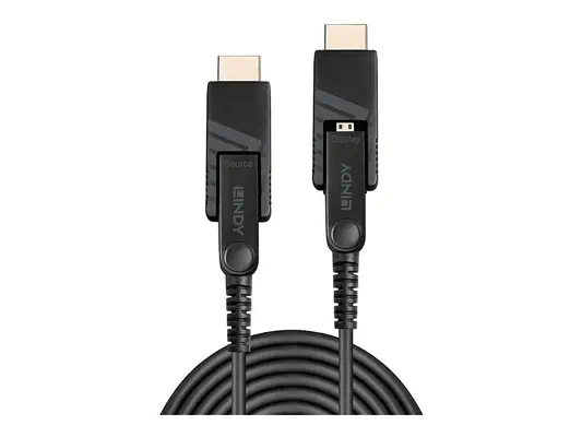 LINDY 10m Fibre Optic Hybrid Micro-HDMI 18G Cable with Detachable HDMI & DVI Connectors - Lindy - Câble RJ et Fibre optique - visuel 6