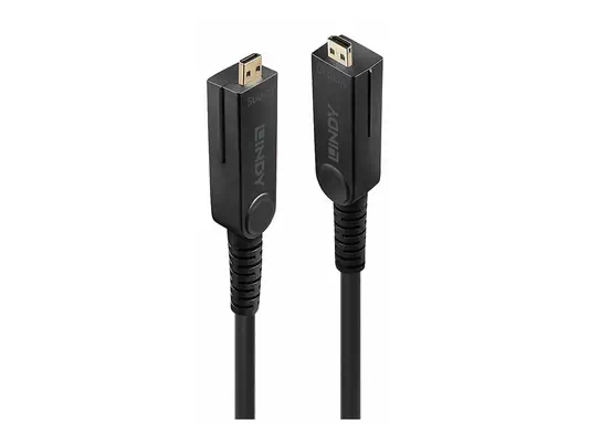 LINDY 100m Fibre Optic Hybrid Micro-HDMI 18G Cable with Detachable HDMI & DVI Connectors - Lindy - Câble RJ et Fibre optique - visuel 3