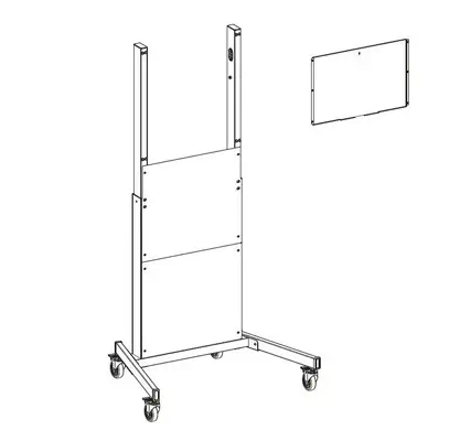 Vivolink VLFS-FLEXI support d'écran plat pour bureau 190,5 cm (75") Sol Noir - Accessoire Affichage - visuel 2