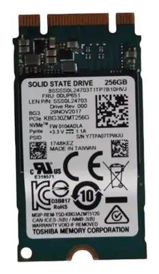 Lenovo 00UP651 disque SSD 256 Go M.2 PCI Express 3.0 - Disque dur SSD - visuel 1
