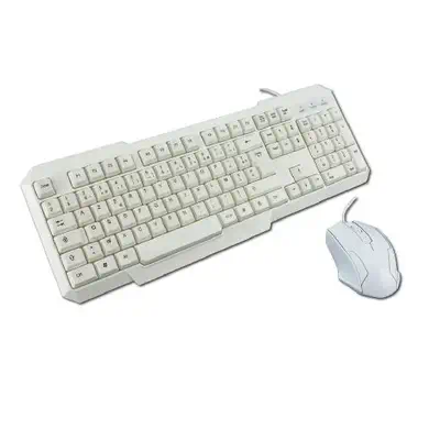 MCL ACK-2012/B clavier Souris incluse Universel USB AZERTY Français Blanc - Clavier - visuel 1