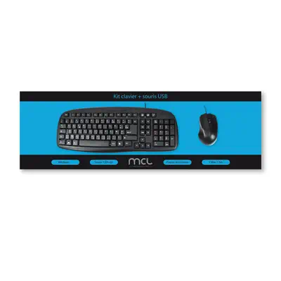 MCL ACK-2012/N clavier Souris incluse Universel USB AZERTY Français Noir - Clavier - visuel 4
