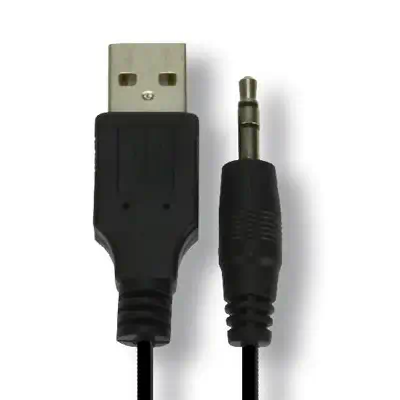 MCL HP-USB2/4 haut-parleur 2-voies Noir Avec fil 4 W - Casque Micro - visuel 2