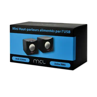 MCL HP-USB2/4 haut-parleur 1-voie Noir Avec fil 4 W - Casque Micro - visuel 5