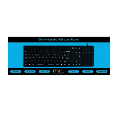 MCL ACK-729/N clavier Universel USB + PS/2 AZERTY Français Noir - Clavier - visuel 6