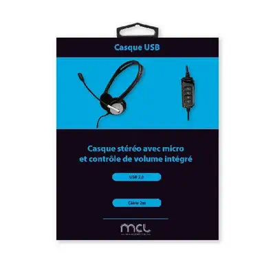 MCL CSQ-M/USB écouteur/casque Avec fil Arceau Bureau/Centre d'appels USB Type-A Noir, Argent - Casque Micro - visuel 4