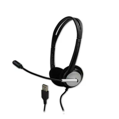 MCL CSQ-M/USB écouteur/casque Avec fil Arceau Bureau/Centre d'appels USB Type-A Noir, Argent - Casque Micro - visuel 5