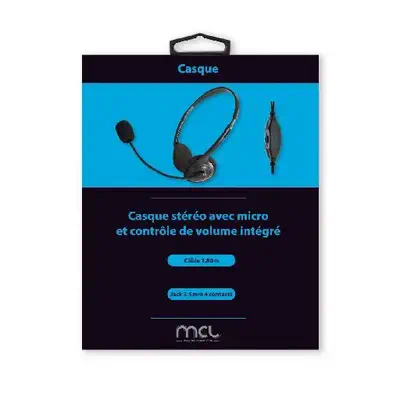 MCL CSQ-M2/NZ écouteur/casque Avec fil Arceau Bureau/Centre d'appels Noir - Casque Micro - visuel 2