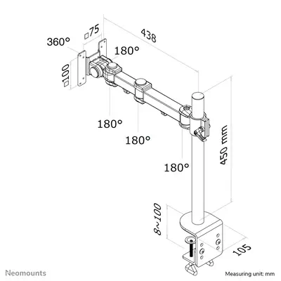 Neomounts FPMA-D960 Support d'écran à fixer 10-30" - Support Fixe & Mobile - visuel 1
