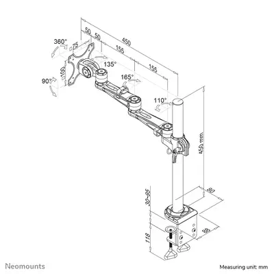 Neomounts FPMA-D935 Support d'écran à fixer 10-30" - Support Fixe & Mobile - visuel 8