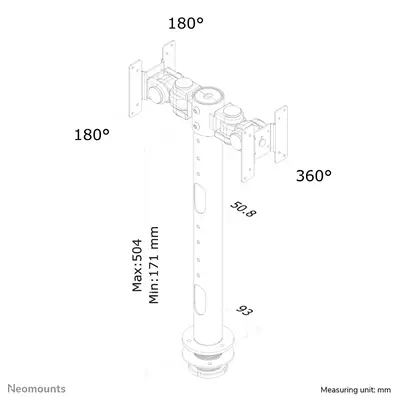 Neomounts FPMA-D050DBLACK Support d'écran à fixer 10-30" - Support Fixe & Mobile - visuel 7