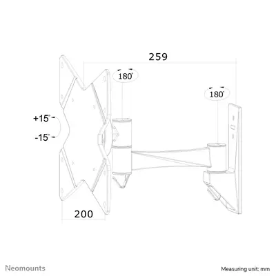 Neomounts FPMA-W825 Support d'écran mural 10-40" - orientable - Support Fixe & Mobile - visuel 5