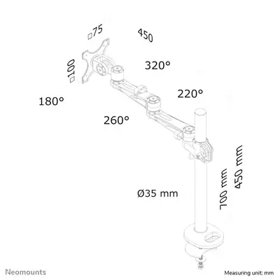 Neomounts FPMA-D935G Support d'écran à fixer 10-30" - Support Fixe & Mobile - visuel 8