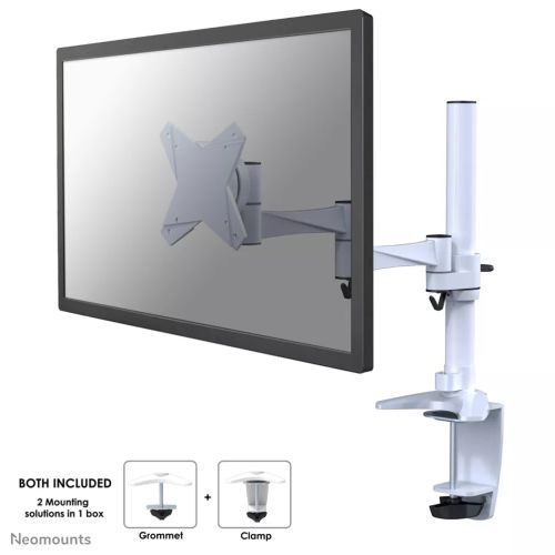 Achat NEOMOUNTS Flat Screen Monitor Desk Mount Single White et autres produits de la marque Neomounts