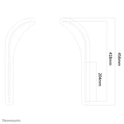 Neomounts NS-SB100 Support pour barre de son Sonos - max 15 kg - installation de l'écran - Support Fixe & Mobile - visuel 1