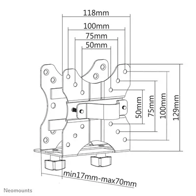 Neomounts NM-TC100BLACK Support pour mini PC - max 5 kg - universel - Support Fixe & Mobile - visuel 1