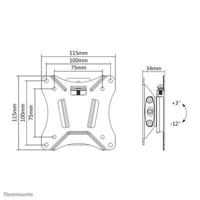 Achat NEOMOUNTS NeoMounts Flat Screen Wall Mount tilt 10 sur hello RSE - visuel 3