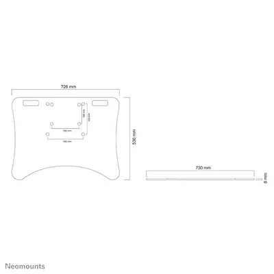 Neomounts PLASMA-M2500FPLATE Plaque de sol - Support Fixe & Mobile - visuel 3