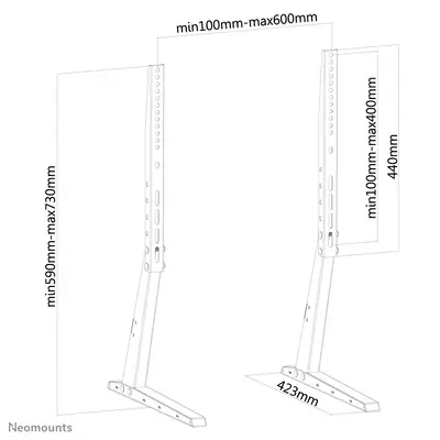 Neomounts FPMA-D1240BLACK Support d'écran à poser 37-70" - Support Fixe & Mobile - visuel 1