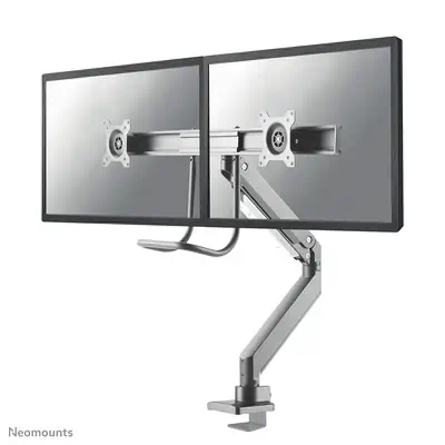 Neomounts NM-D775DXSILVER Support d'écran à fixer 10-32" - ressort à gaz - Topfix - arrêt 180° - Support Fixe & Mobile - visuel 1