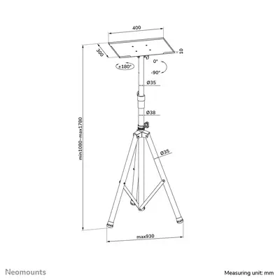 Neomounts NS-FS200BLACK Support au sol 10-32" - Support Fixe & Mobile - visuel 3