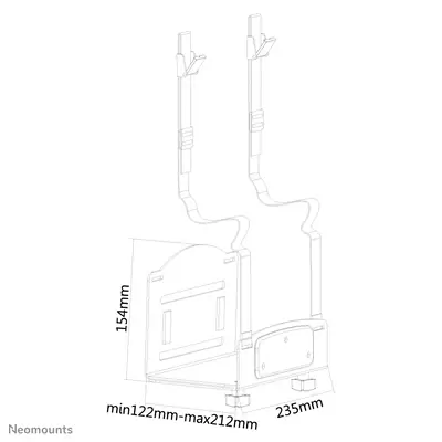 Achat NEOMOUNTS CPU-W100BLACK CPU Holder wall mount sur hello RSE - visuel 3