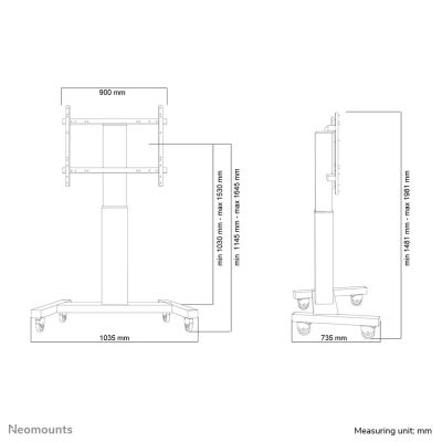 Achat NEOMOUNTS Motorised Mobile Floor Stand - VESA 200x200 sur hello RSE - visuel 3