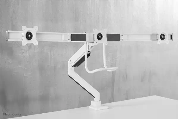 Neomounts NM-D775DX3WHITE Support d'écran à fixer 17-27" - ressort à gaz - Topfix - arrêt 180° - Support Fixe & Mobile - visuel 10