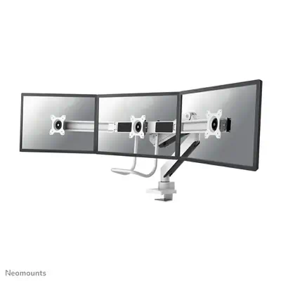 Neomounts NM-D775DX3WHITE Support d'écran à fixer 17-27" - ressort à gaz - Topfix - arrêt 180° - Support Fixe & Mobile - visuel 1