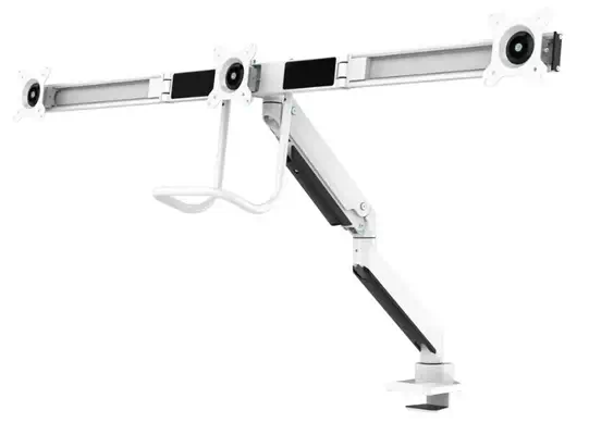 Neomounts NM-D775DX3WHITE support d'écran plat pour bureau 68,6 cm (27") Blanc - Support Fixe & Mobile - visuel 4