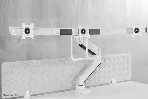 Neomounts NM-D775DX3WHITE Support d'écran à fixer 17-27" - ressort à gaz - Topfix - arrêt 180° - Support Fixe & Mobile - visuel 9