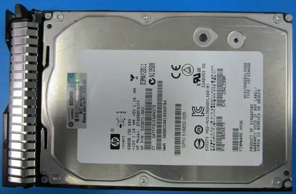 HPE 653952-001-RFB disque dur 600 Go 15000 tr/min 3.5" SAS - Disque dur Interne - visuel 1