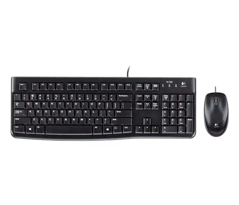 Logitech Desktop MK120 clavier Souris incluse Universel USB QWERTZ Allemand Noir - Pack Clavier, souris - visuel 1