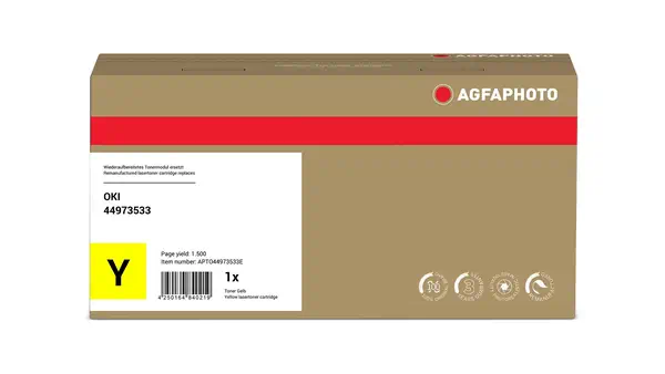 AgfaPhoto APTO44973533E Cartouche de toner 1 pièce(s) Compatible Jaune - Toner - visuel 2