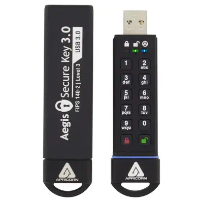 Apricorn ASK3 lecteur USB flash 16 Go USB Type-A 3.2 Gen 2 (3.1 Gen 2) Noir - Clé USB - visuel 3