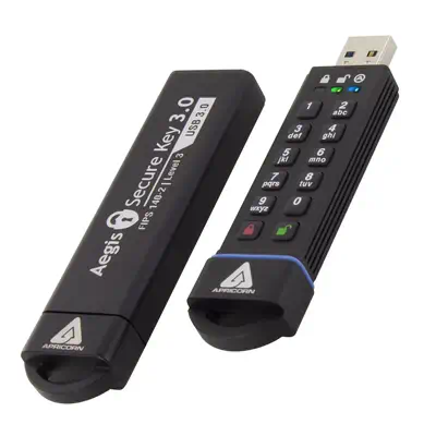 Apricorn ASK3 lecteur USB flash 16 Go USB Type-A 3.2 Gen 2 (3.1 Gen 2) Noir - Clé USB - visuel 1