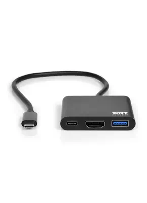 Port Designs 900140 station d'accueil Avec fil USB 3.2 Gen 1 (3.1 Gen 1) Type-C Noir - Station d'accueil pour portable - visuel 3