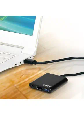 Port Designs 900140 station d'accueil Avec fil USB 3.2 Gen 1 (3.1 Gen 1) Type-C Noir - Station d'accueil pour portable - visuel 5