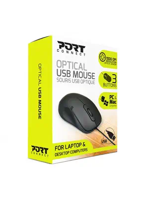 Port Designs 900400-PRO souris Bureau Ambidextre USB Type-A Optique 1000 DPI - Souris - visuel 6