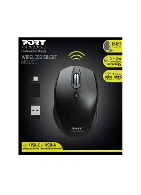 Port Designs 900713 souris Bureau Ambidextre RF Wireless + USB Type-C 1600 DPI - Souris - visuel 4