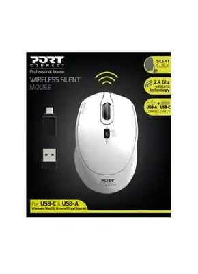 Port Designs 900714 souris Bureau Ambidextre RF Wireless + USB Type-C 1600 DPI - Souris - visuel 4