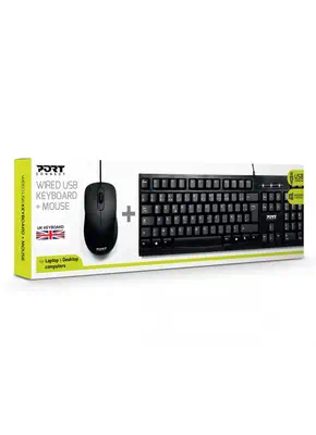 PORT DESIGNS Pack Keyboard + Mouse Budget - Wired - UK - Port Designs - Clavier - visuel 3