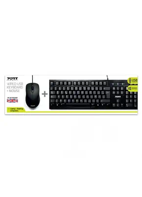 PORT DESIGNS Pack Keyboard + Mouse Budget - Wired - UK - Port Designs - Clavier - visuel 2