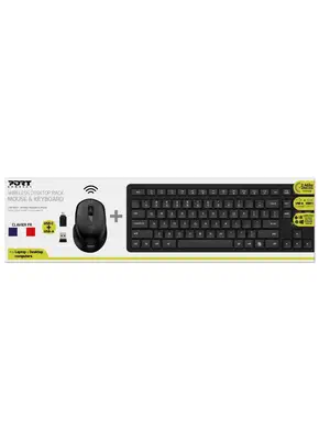 Port Designs 900904-FR clavier Souris incluse Bureau AZERTY Français Noir - Pack Clavier, souris - visuel 3