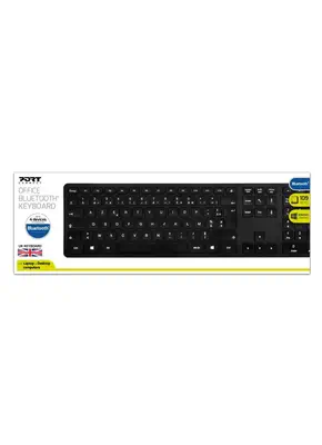 Port Designs 900903-UK clavier Bureau Bluetooth QWERTY Anglais britannique Noir - Pack Clavier, souris - visuel 1