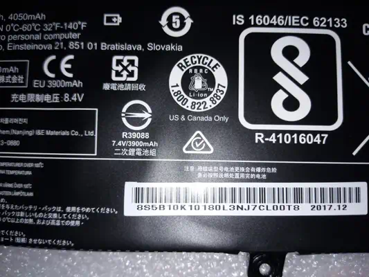 Lenovo 5B10K10180 composant de laptop supplémentaire Batterie - visuel 3