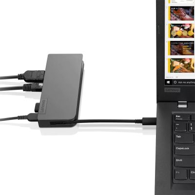 Vente LENOVO Powered USB-C Travel Hub ThinkRed Lenovo au meilleur prix - visuel 4